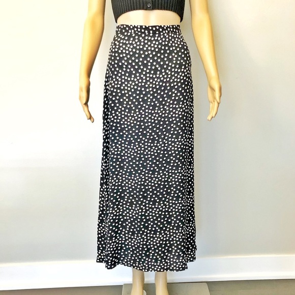 SUZY SHIER Gorgeous Polka Dots Boho  Pattern Cottagecore Summer Maxi Skirt.Small - Picture 7 of 13